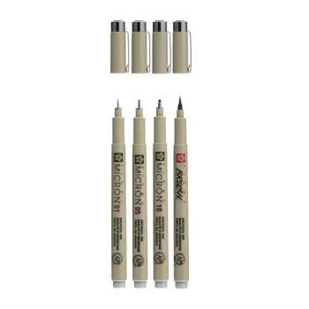 Sakura Pigma Micron -tussisarja Cool Gray 4 osaa