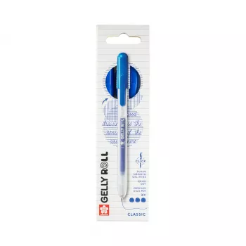 Sakura Gelly Roll Retractable Classic -geelikynä läpinäkyvä 0,4 mm sininen muste
