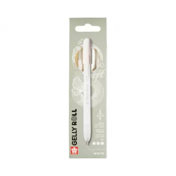 Sakura Gelly Roll Retractable Classic -geelikynä läpinäkyvä 0,45 mm valkoinen muste