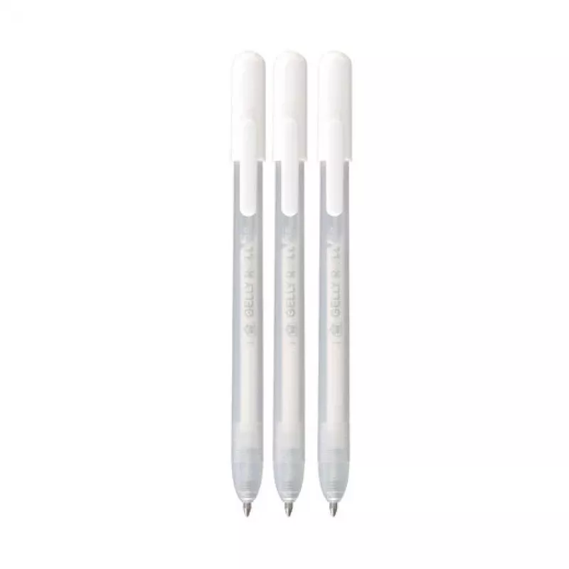 Sakura Gelly Roll Retractable Classic -geelikynä läpinäkyvä 0,45 mm valkoinen muste