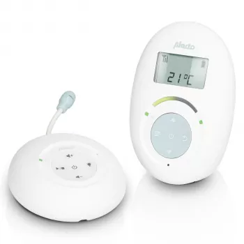 Alecto DECT-itkuvauvavalvontalaite Full ECO -tilalla ja näytöllä, valkoinen/sininen