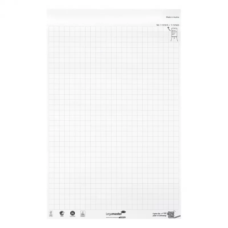 LEGAMASTER Sketch Eco paperilohko kirkkaanvalkoinen A2 5 kpl:n pakkaus