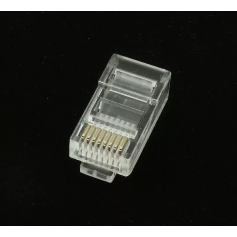 Gembird LC-8P8C-002/50 RJ-45 modulaariliitin, läpinäkyvä, kullattu, 50 kpl pakkaus
