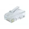 Gembird LC-8P8C-002/50 RJ-45 modulaariliitin, läpinäkyvä, kullattu, 50 kpl pakkaus