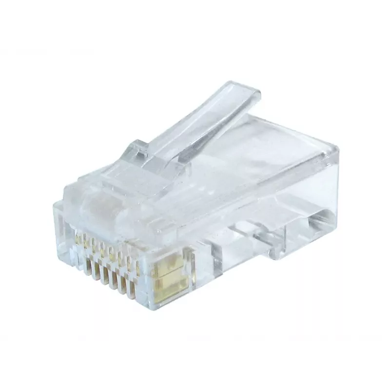 Gembird LC-8P8C-002/50 RJ-45 modulaariliitin, läpinäkyvä, kullattu, 50 kpl pakkaus
