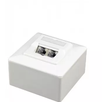 Gembird Cablexpert MWS-2S6-01 pistorasia RJ45 Cat.6 uppoasennuskannella valkoinen