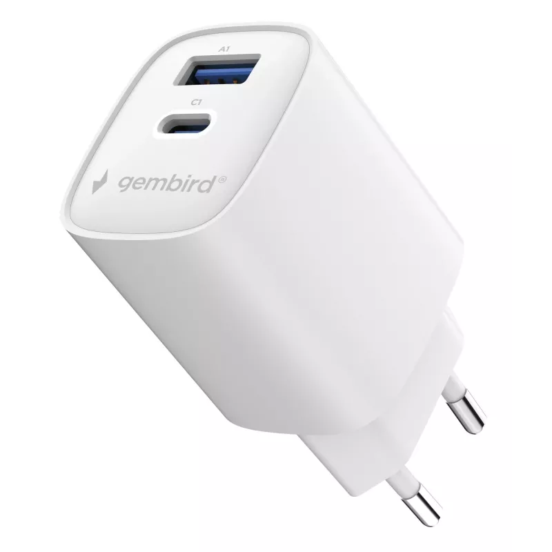 Gembird TA-UC-1A1C-PD45-01-W 45W USB-C PD virtalähde valkoinen