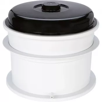 WECK mehustin kombi-setti sähköinen säilöntäautomaatti höyrymehustimella, 29L, 1800W, ruostumaton teräs