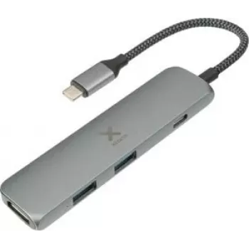 Xtorm XWH03 USB-C-keskitin - USB 3.2 Gen 1, 4K HDMI, 60W PD, alumiini, musta