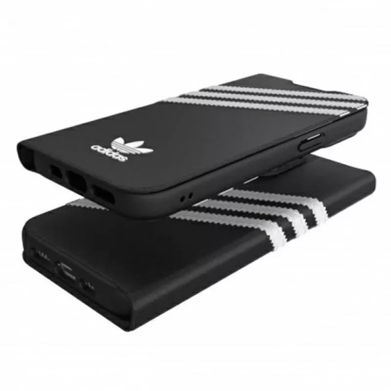 Adidas Originals Booklet -kuori PU iPhone 13 Pro / 13 6,1 inch musta/valkoinen