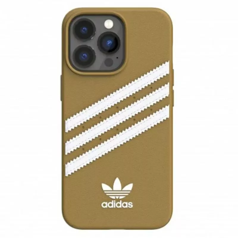 Adidas OR Moulded PU iPhone 13 Pro -kuori beige-kulta 47806