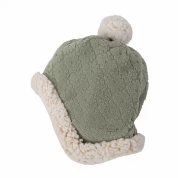Lodger kaksikerroksinen talvihattu fleece Elm Sage Green 1-2 vuotta