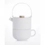 Bredemeijer Umea Tea-for-One setti valkoinen bambukannella