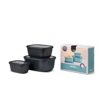 Mepal Cirqula Multi Bowl Set 3-osainen, Nordic Black