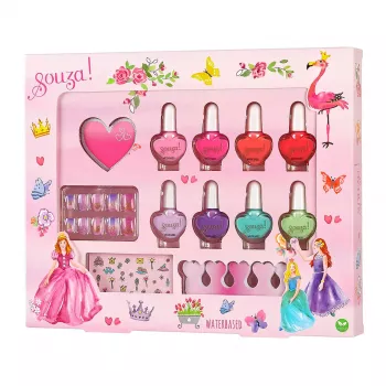 Souza Princess kynsilakat ja asusteet -setti 12-osainen 107130