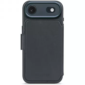 Decoded Leather Detachable Wallet iPhone 17 Airille - Navy Shadow