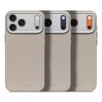 Decoded nahkainen takakansi iPhone 17 Pro Maxille MagSafe-yhteensopiva Solid Clay