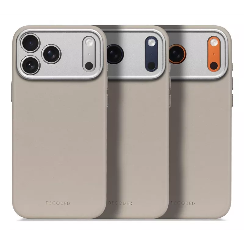 Decoded nahkainen takakansi iPhone 17 Pro Maxille MagSafe-yhteensopiva Solid Clay