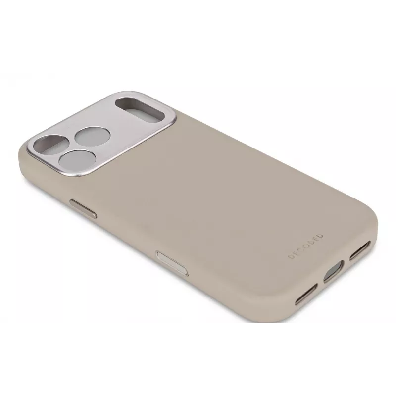 Decoded nahkainen takakansi iPhone 17 Pro Maxille MagSafe-yhteensopiva Solid Clay