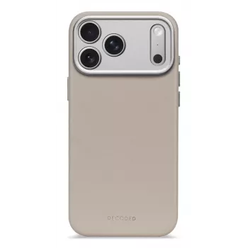 Decoded nahkainen takakansi iPhone 17 Pro Maxille MagSafe-yhteensopiva Solid Clay