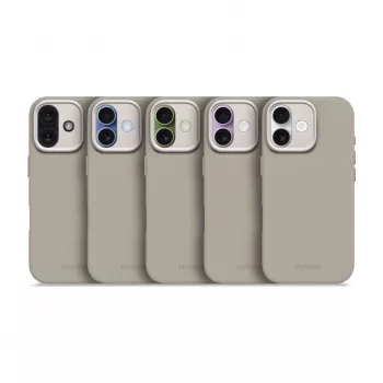 Decoded AntiMicrobial silikoninen takakansi iPhone 17:lle MagSafe-yhteensopiva Soft Taupe