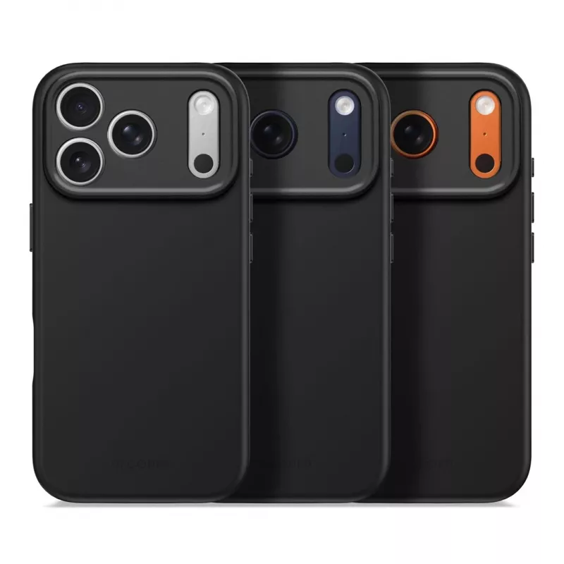Decoded AntiMicrobial silikoninen takakansi iPhone 17 Pro -puhelimeen MagSafe-yhteensopiva (Phantom Black)