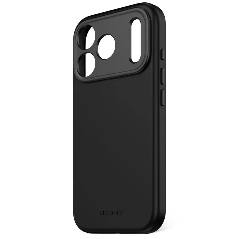 Decoded AntiMicrobial silikoninen takakansi iPhone 17 Pro -puhelimeen MagSafe-yhteensopiva (Phantom Black)