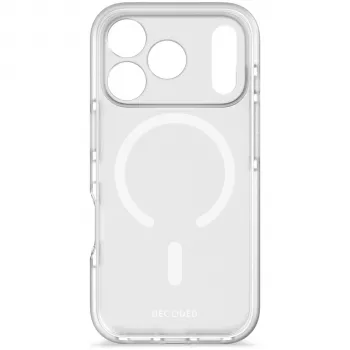 Decoded DropTec läpinäkyvä takakotelo iPhone 17 Pro Max -puhelimeen MagSafe-yhteensopiva (Frosted White)