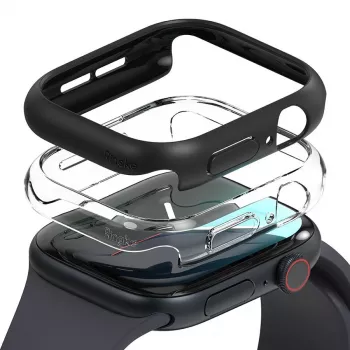 RINGKE SLIM 2-PACK APPLE WATCH 10 / 11 (46 MM) läpinäkyvä ja mattamusta