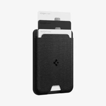 SPIGEN Urban Fit Wallet MagSafe magneettinen korttiteline Galaxy S -puhelimelle, musta