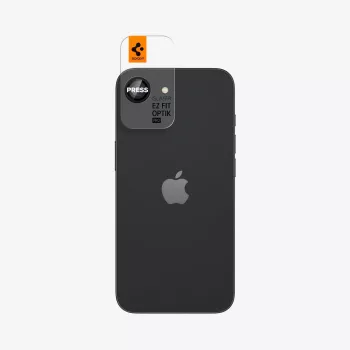 Spigen Optik Pro Glas.tR EZ Fit kameransuoja 2 kpl iPhone 16E/17E -puhelimelle, musta