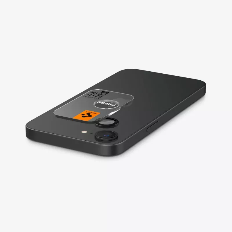 Spigen Optik Pro Glas.tR EZ Fit kameransuoja 2 kpl iPhone 16E/17E -puhelimelle, musta