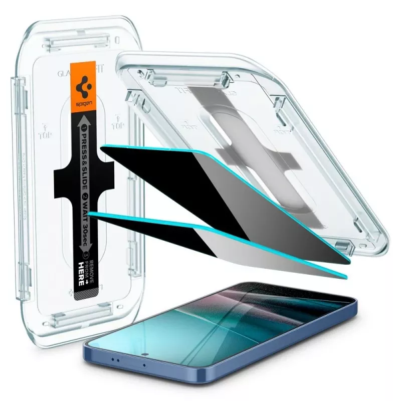Spigen Glas.TR EZFIT HD Privacy yksityisyyslasi Samsung Galaxy S24+ -puhelimelle, 2 kpl