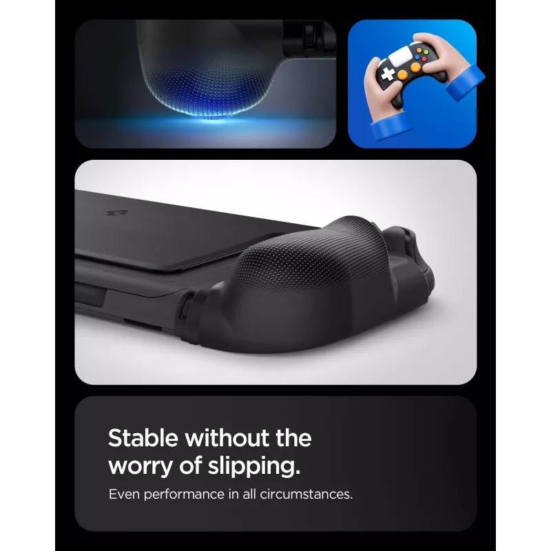 Spigen Dual Grip -kotelo Nintendo Switch 2:lle - musta