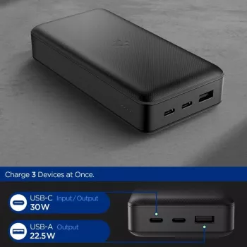 Spigen EA3020 varavirtalähde 20000 mAh 30W musta