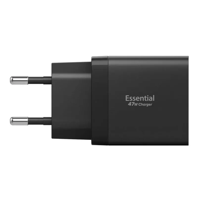 SPIGEN ESSENTIAL EE472EU 2-porttinen verkkolaturi 47W musta