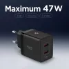 SPIGEN ESSENTIAL EE472EU 2-porttinen verkkolaturi 47W musta