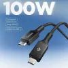 Spigen EB10010CC Essential USB-C - USB-C kaapeli 100W 1m musta
