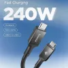 SPIGEN EB24012CC Essential USB-C - USB-C kaapeli 240W 120cm musta