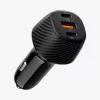 Spigen Essential EV1133 3-porttinen autolaturi 113W musta + 100W USB-C kaapeli 1m