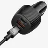 Spigen Essential EV1133 3-porttinen autolaturi 113W musta + 100W USB-C kaapeli 1m