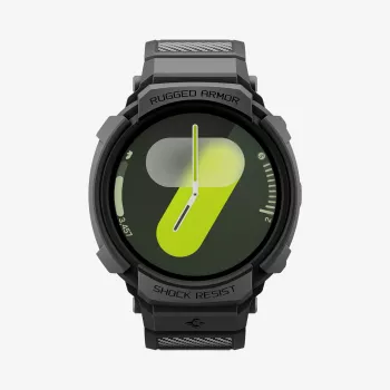 Spigen Rugged Armor Pro -ranneke Samsung Galaxy Watch 8 44 mm musta