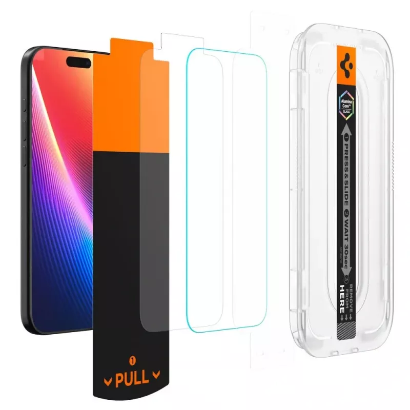 Spigen Glas.tR EZ Fit Pro AC Privacy -näytönsuoja iPhone 16 Pro / 17 / 17 Pro