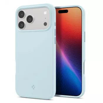 Spigen Silicone Fit Mag MagSafe -kotelo iPhone 17 Pro Max, Mute Blue