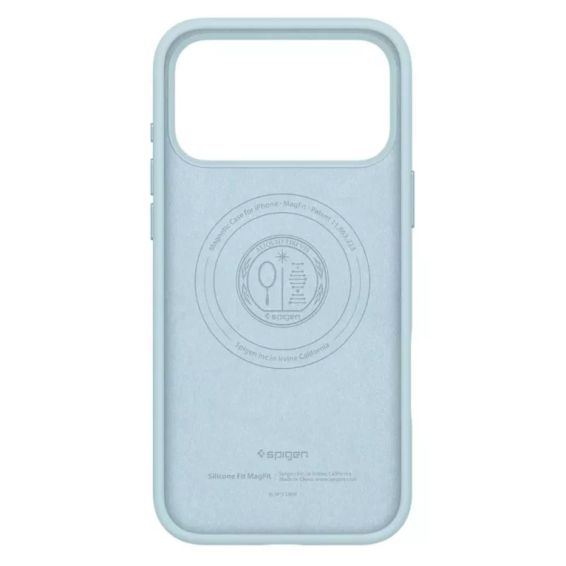 Spigen Silicone Fit Mag MagSafe -kotelo iPhone 17 Pro Max, Mute Blue