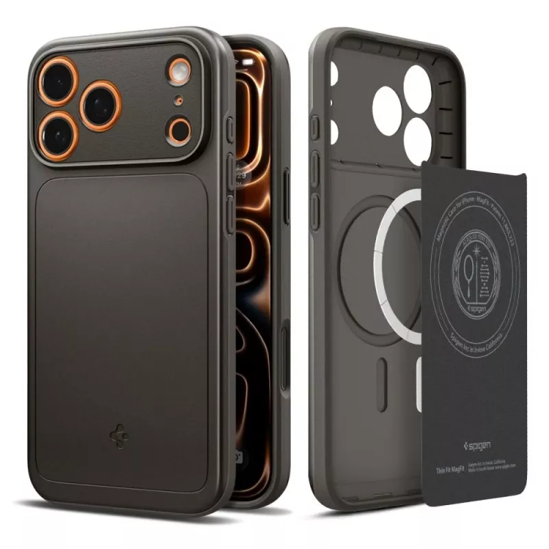 Spigen Thin Fit Mag MagSafe -kotelo iPhone 17 Pro Max (Gunmetal)