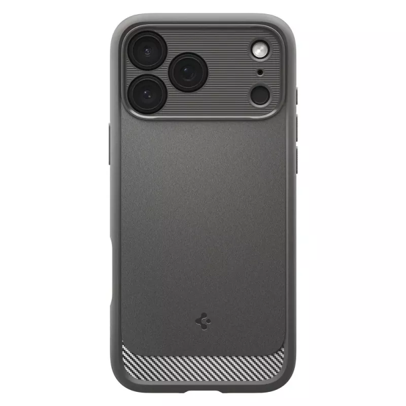 Spigen Rugged Armor Mag MagSafe -kotelo iPhone 17 Pro, harmaa