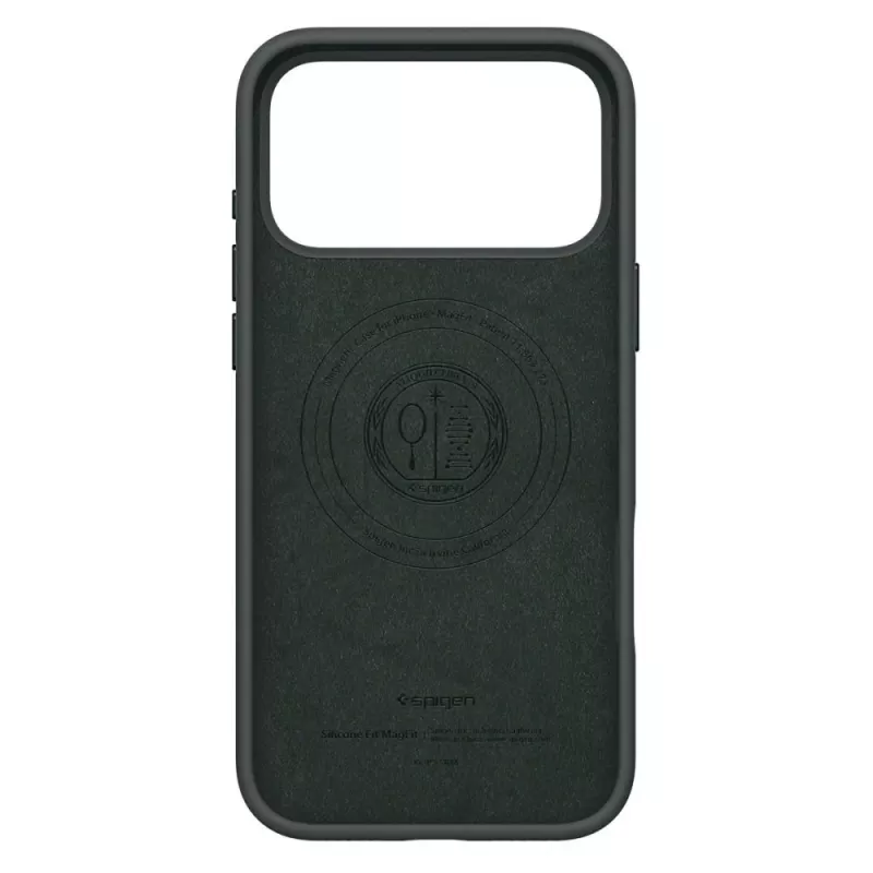 Spigen Silicone Fit Mag MagSafe -kotelo iPhone 17 Pro, Abyss Green