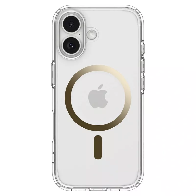 Spigen Ultra Hybrid Mag MagSafe -kuori iPhone 17, kirkas/kulta