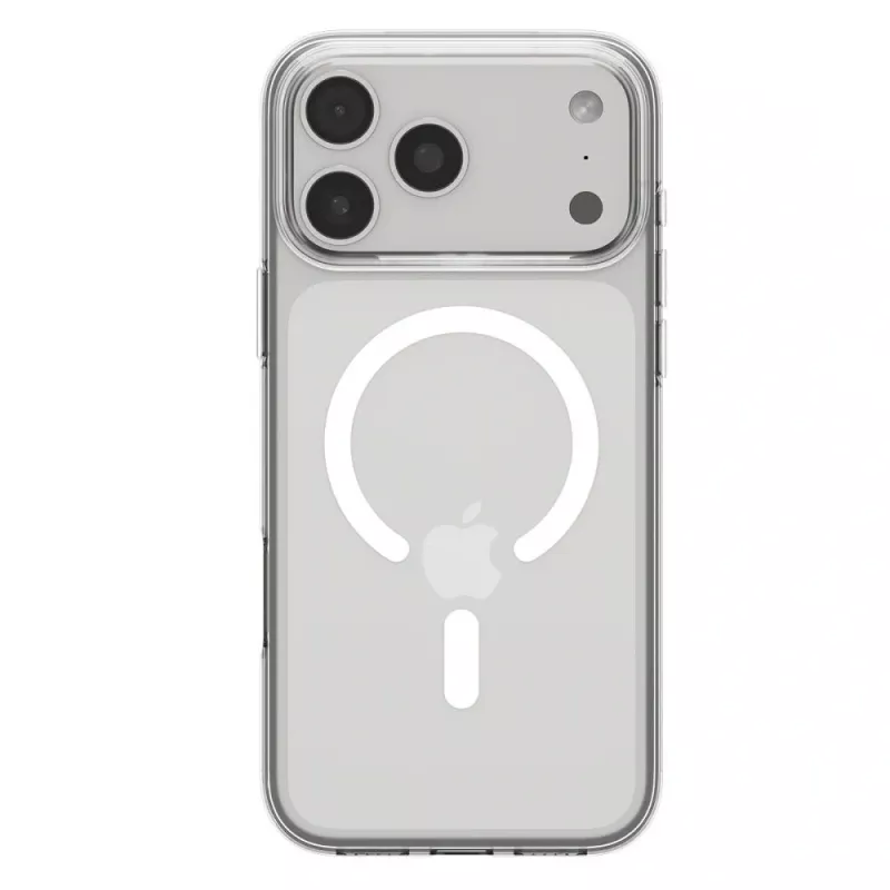 Spigen Liquid Crystal Mag MagSafe -kuori iPhone 17 Pro Max, kirkas/valkoinen